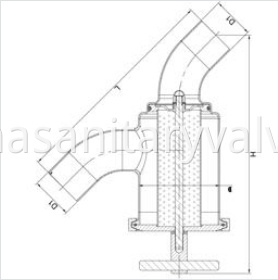 sanitary welded Y-type filter